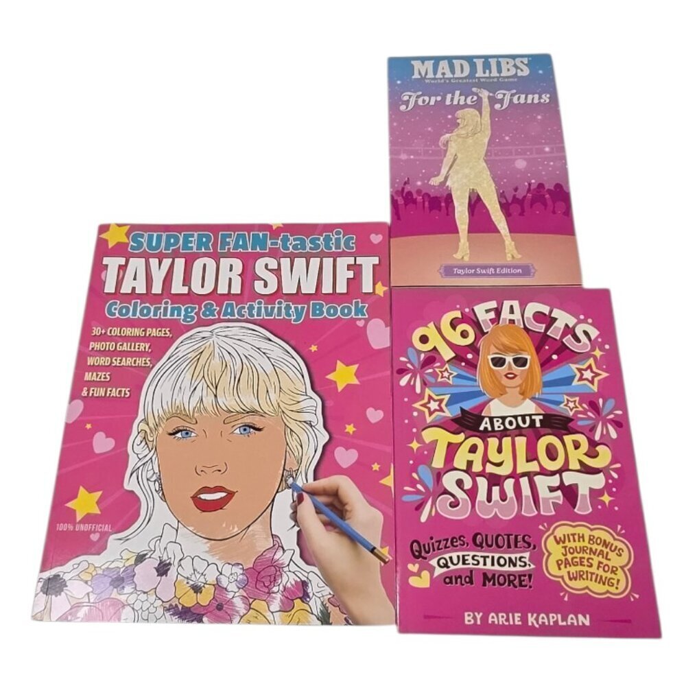 Taylor Swift Activity Books and Fact Book x 3 , Pre teen, Tween, Kids, Colouring